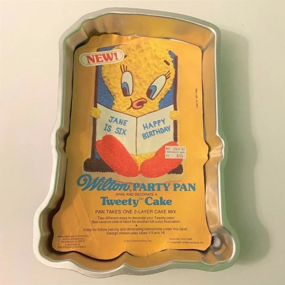 Vintage 1979 Tweety Bird  Cake Pan Wilton Warner Bros Baking Mold Birthday Party - Picture 1 of 8